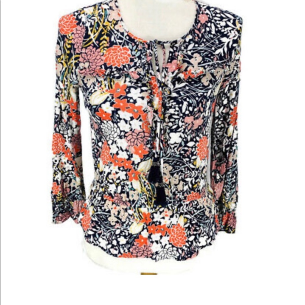 Anthropologie Maeve Begonia Peasant Blouse